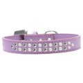 Unconditional Love Two Row Pearl & Clear Crystal Dog CollarLavender Size 12 UN796051